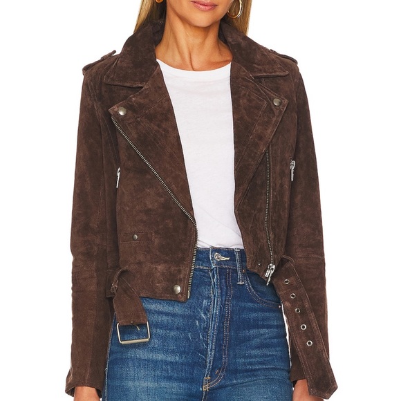 BLANKNYC Faux Suede Moto Jacket Tan - Picture 6 of 8